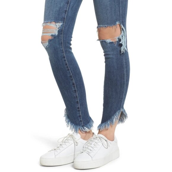 Joe’s Jeans Skinny Jeans Icon Aydin Distressed asymmetrical hem denim mid rise - Picture 10 of 16